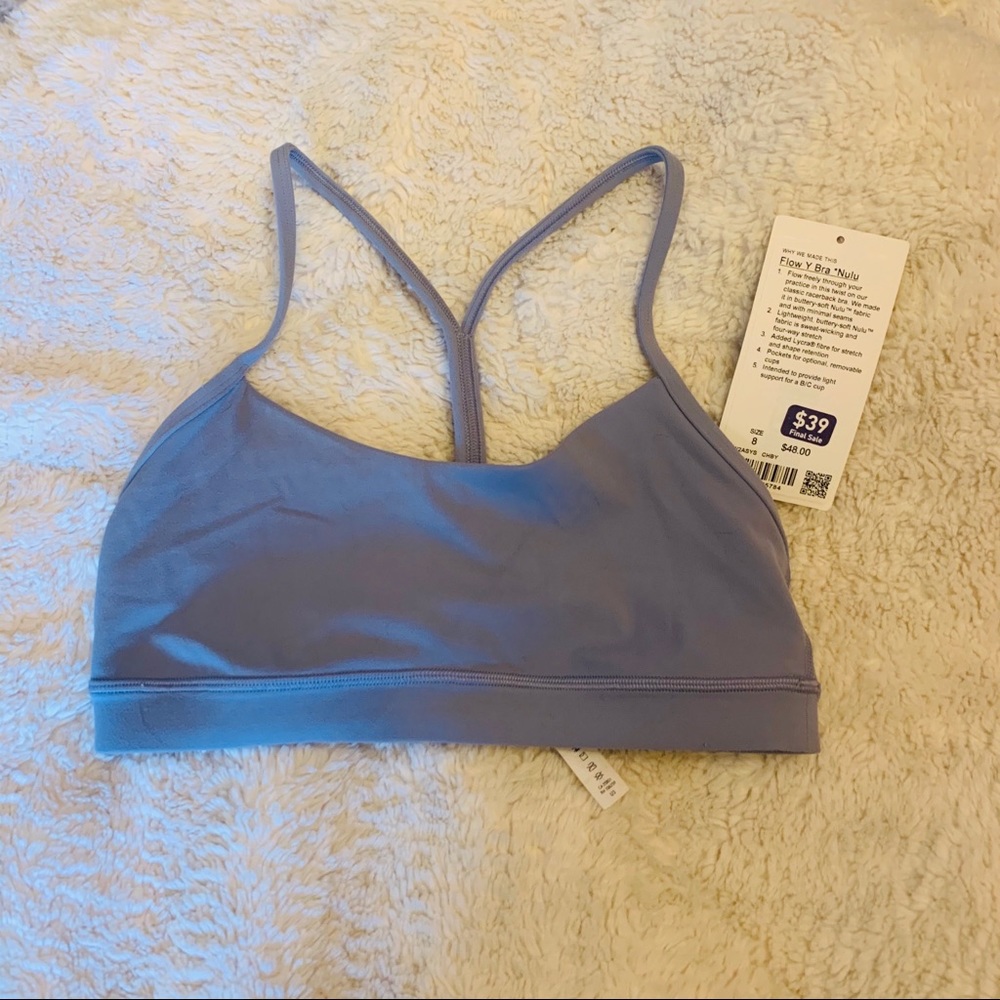 Lululemon Flow Y Bra: Nulu Chambray